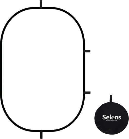Selens Soft White Diffuser Foldable Light Diffuser Light Diffusion Panel with Carry Bag, Diffuser Fabric Light Modifier for ​TV Production Video Studio Photography Interview Portrait Shots -31x47in…