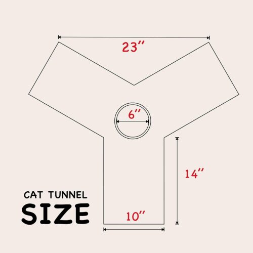 Tempcore Pet Cat Tunnel Tube Cat Toys 3 Way Collapsible, Cat Tunnels for Indoor Cats，Kitty Tunnel Bored Cat Pet Toys Peek Hole Toy Ball Cat, Puppy, Kitty, Kitten, Rabbit Black & Rainbow - Image 7