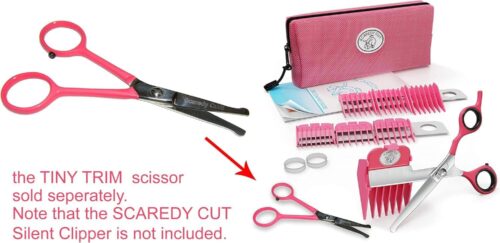 Tiny Trim 4.5" Ball-Tipped Scissor for Dog, Cat and all Pet Grooming - Ear, Nose, Face & Paw - Scaredy Cut's small Safety Scissor Blue - Image 6