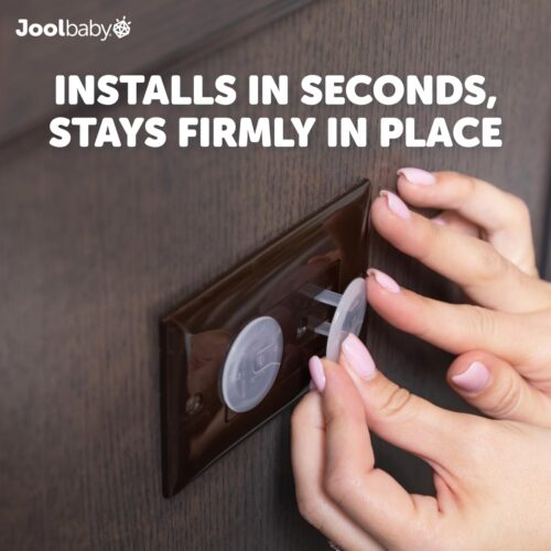 Jool Baby Outlet Covers (32 Pack) for Child Safety - Easy Adult Removal, Plug Protectors for Baby Proofing Electric Sockets - Transparent Design - Image 4