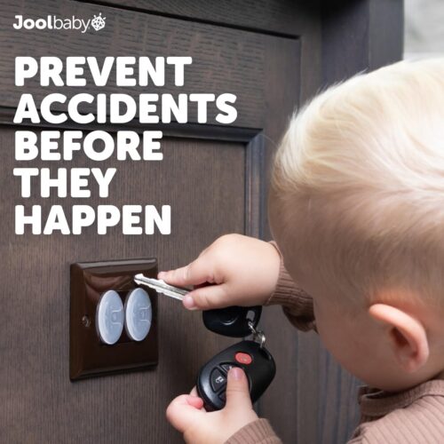 Jool Baby Outlet Covers (32 Pack) for Child Safety - Easy Adult Removal, Plug Protectors for Baby Proofing Electric Sockets - Transparent Design - Image 6