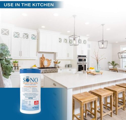 SONO Disinfecting Wipes - Alcohol-Free, No Bleach, Medical-Grade I Multi-Surface Cleaning for Home, School, Office, Hospital, Gym I Gentle on Electronic Devices I Everyday Use I 80 CT - Image 7