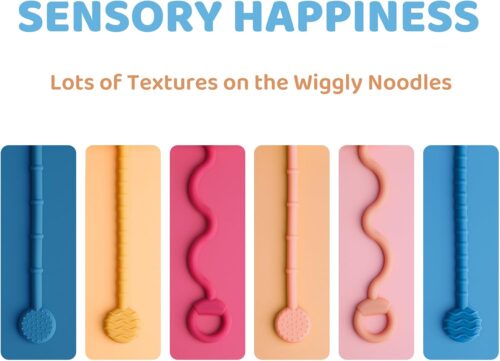 LiKee Montessori Toys for Baby 1+ Years Old, Sensory Development Toys for Toddlers 1-3, Silicone Pull String Travel Toy for 18+ Months, Gift for Baby Shower Infants Car Seat High Chair - Image 3