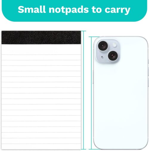 12 Pack Note Pads 4x6 College Ruled, Goefun Small Notepads White Pocket Memo Pads - 30 Sheets Mini Notepad - Image 6