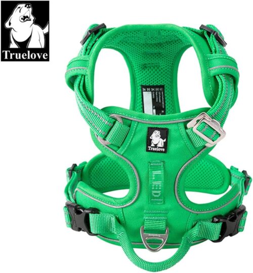 TRUE LOVE Dog Harness No Pull Nylon Reflective Pet Harness Adjustable Comfortable Control Step-in Brilliant Colors Truelove TLH56512 XS Grass Green - Image 2