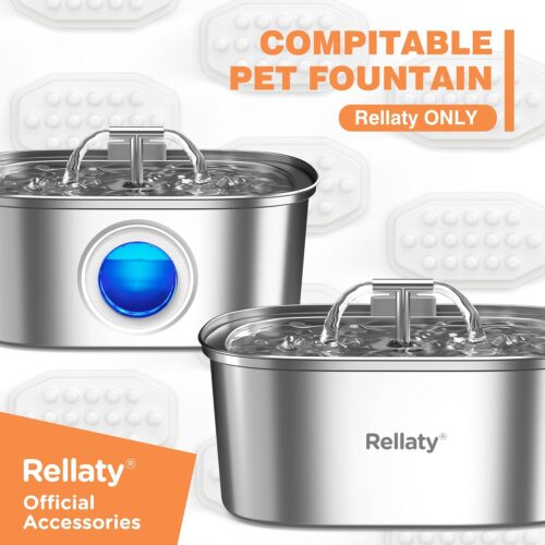 Official Cat Water Fountain Filters Replacement & Pre-Filter Sponges for 3.2L/108oz Automatic Pet Fountain Dog Water Fountain - Image 2