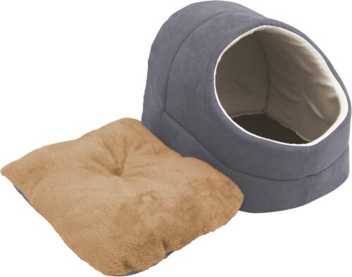 GOOPAWS Cat Cave for Cat and Warming Burrow Cat Bed, Pet Hideway Sleeping Cuddle Cave (Grey-2) - Image 6