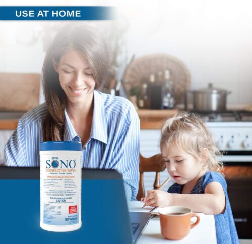 SONO Disinfecting Wipes - Alcohol-Free, No Bleach, Medical-Grade I Multi-Surface Cleaning for Home, School, Office, Hospital, Gym I Gentle on Electronic Devices I Everyday Use I 80 CT - Image 4