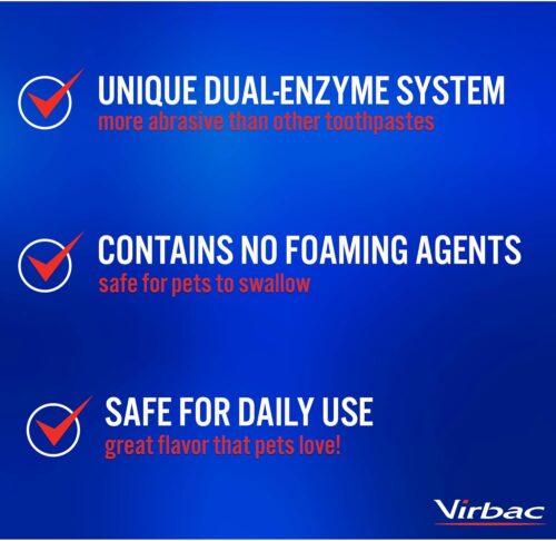 Virbac CET Enzymatic Toothpaste| Eliminates Bad Breath by Removing Plaque & Tartar Buildup | Best Pet Dental Care Toothpaste | Poultry Flavor, 2.5 oz tube - Image 6