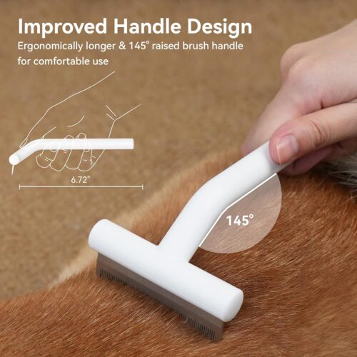 Aumuca Pet Deshedding Tools for Short Haired Cats & Dogs, Dematting Deshedding Brush Cats Shedding Tool, Dog Undercoat Brush, Gently and Effectively Remove Loose Hair, Highly Deshedder Grooming Combs - Image 7
