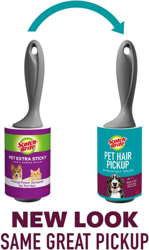 Scotch-Brite™ Pet Hair Pickup Extra Sticky Roller 839RS-95-4, 4.0 in x 51.8 ft (10.1 cm x 15.7 m), 4/1 | Shipper Unit - Image 2