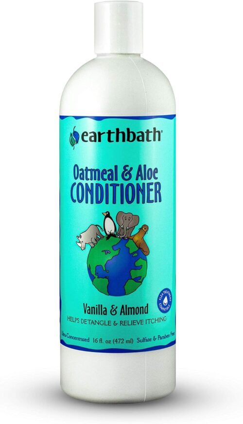 earthbath, Oatmeal & Aloe Conditioner – Dog Conditioner for Allergies & Itching, Dry Skin, Dog Wash That Helps Detangle & Relieve Itching, Made in USA, Cruelty Free Pet Conditioners – 16 Oz (1 Pack)