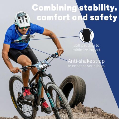 Neck Mount for Cell Phone,Anti-Shake Strap, Hands Free POV/Vlog Chest Phone Holder for Recording, Compatible with iPhone Andriod - Image 2