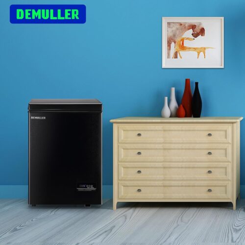 3.5 Cu.ft Chest Freezer with Electronic Panel, Accurate Temperature Display to 1 ℉, Black Deep Freezing Machine with 2 Removable Baskets, Compact Size for Any Space - Image 9