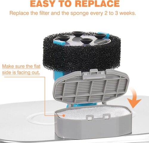 Official Cat Water Fountain Filters Replacement & Pre-Filter Sponges for 3.2L/108oz Automatic Pet Fountain Dog Water Fountain - Image 6