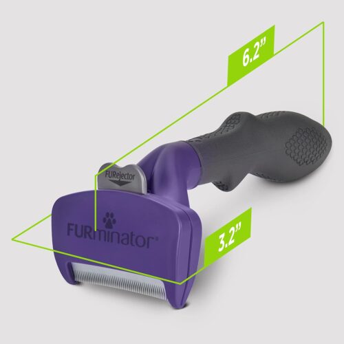 FURminator Cat deShedding Tool, deShedding Brush For Cats, Removes Loose Hair, Large - Image 9