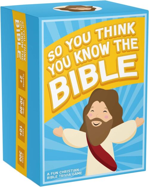 SO YOU THINK YOU KNOW THE BIBLE, a Fun Trivia Game for Families, Fellowships and Bible Study – Great Christian Gift