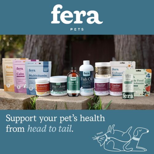 Fera Pet Organics Collagen Plus Cat & Dog Food Topper – Vet Created Support for Pet Joints, Skin, Bone & Immune System with Collagen + Vitamin C – Powder Supplement - 4.23oz - Image 6