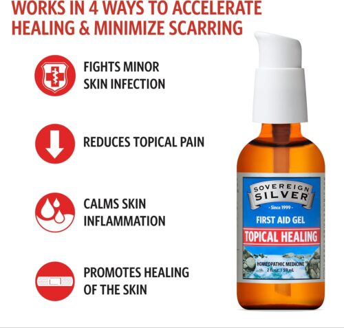 Sovereign Silver First Aid Gel – Topical Healing Homeopathic Medicine, 2 oz. - Image 3