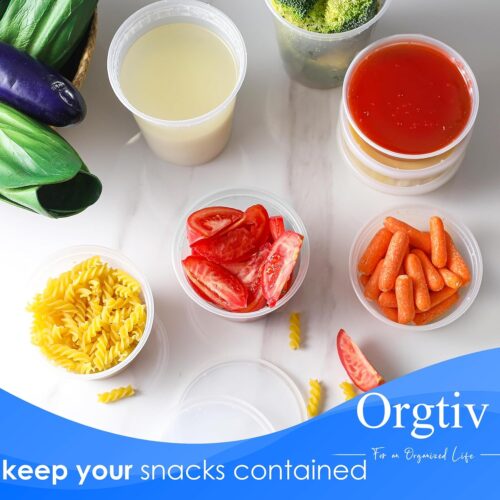8oz 40set Deli Containers with Lids, Small Containers with Lids, Disposable Quart Containers - Leakproof, Microwave/Dishwasher Safe, Durable - Image 4