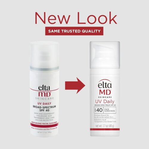 EltaMD UV Daily SPF 40 Face Sunscreen Moisturizer with Zinc Oxide, Daily Face Moisturizer with SPF, Sunscreen, 1.7 oz Pump - Image 2