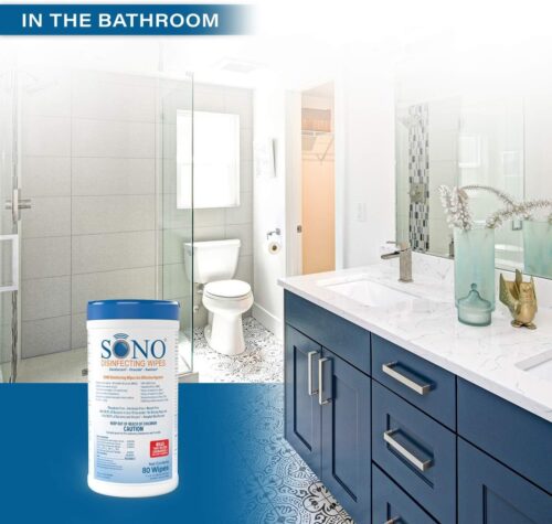 SONO Disinfecting Wipes - Alcohol-Free, No Bleach, Medical-Grade I Multi-Surface Cleaning for Home, School, Office, Hospital, Gym I Gentle on Electronic Devices I Everyday Use I 80 CT - Image 3