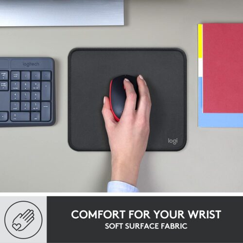 Logitech Mouse Pad - Studio Series, Computer Mouse Mat with Anti-Slip Rubber Base, Easy Gliding, Spill-Resistant Surface, Durable Materials, Portable, in a Fresh Modern Design, Graphite - Image 6