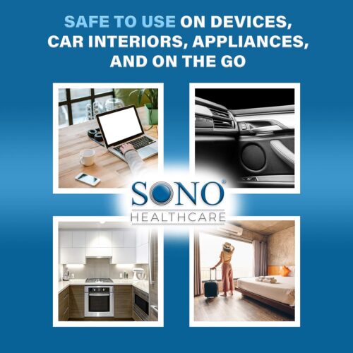 SONO Disinfecting Wipes - Alcohol-Free, No Bleach, Medical-Grade I Multi-Surface Cleaning for Home, School, Office, Hospital, Gym I Gentle on Electronic Devices I Everyday Use I 80 CT - Image 8