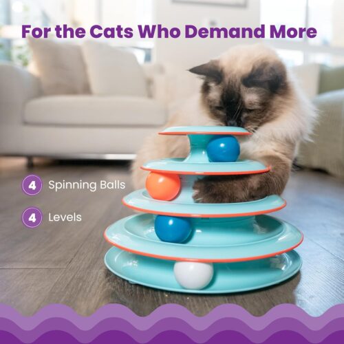 Catstages Chase Meowtain Interactive 4-Tier Cat Track Toy - Image 3