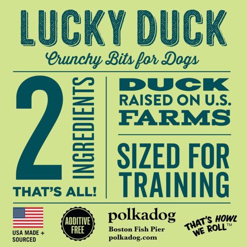 Polkadog Lucky Duck Dog Training Treats – All-Natural Bits, Pet Treats for Kittens, Puppies – Bite-Sized, Crunchy Snack for Dogs, Cats – Grain Free – 7oz - Image 3