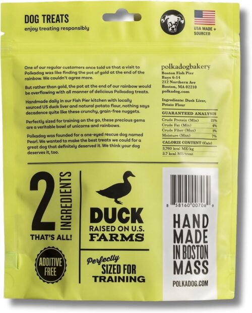 Polkadog Lucky Duck Dog Training Treats – All-Natural Bits, Pet Treats for Kittens, Puppies – Bite-Sized, Crunchy Snack for Dogs, Cats – Grain Free – 7oz - Image 2