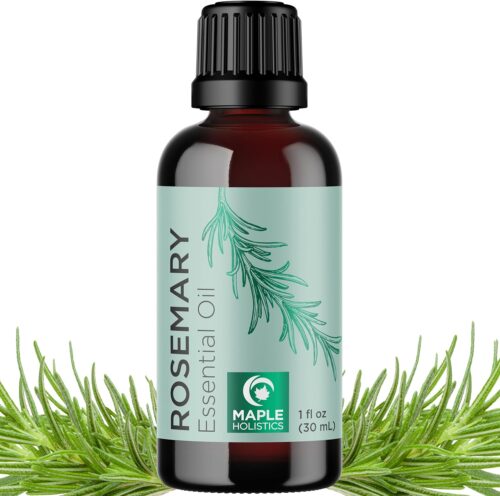 Pure Rosemary Essential Oil for Aromatherapy – Pure Rosemary Oil for Hair Skin and Nails – Refreshing Rosemary Essential Oil for Diffusers Plus Dry Scalp Treatment and Hair Oil for Shine