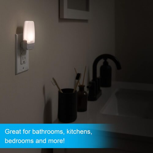 GE LED Night Light, Plug-in, Dusk to Dawn Sensor, Warm White, Ambient Lighting, Ideal Nightlight for Kids, Adults, Bedroom, Bathroom, Nursery, Hallway, Kitchen, 46478, 8 Pack - Image 6