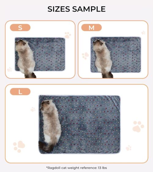 1 Pack 6 Blankets Dog Cat Soft Fluffy Fleece Pet Blanket Warm Cute Print Design Puppy Kitten Blanket Doggy Dot Medium(30"x20") - Image 6