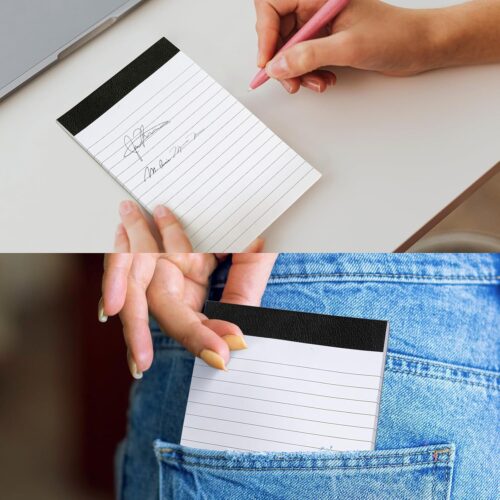 12 Pack Note Pads 4x6 College Ruled, Goefun Small Notepads White Pocket Memo Pads - 30 Sheets Mini Notepad - Image 7