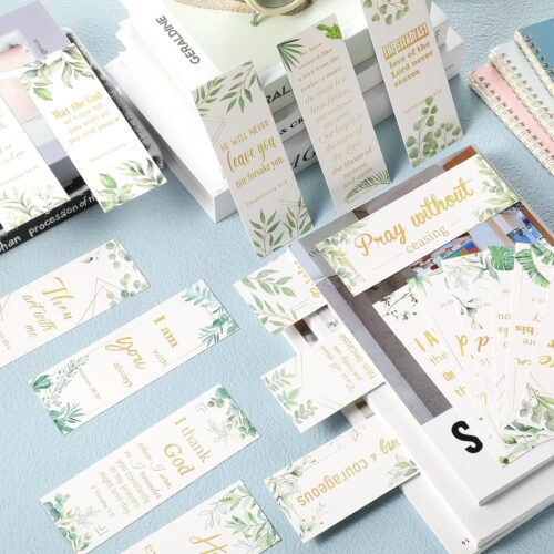 72 Pcs Christian Scripture Bookmarks Women Mothers Day Gifts Bulk Christian Bible Verse Bookmark Inspirational Positive Faith Bookmark Flower Page Clips Presents Gift Reading Lover(Classic Style) - Image 4