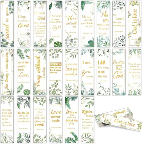 72 Pcs Christian Scripture Bookmarks Women Mothers Day Gifts Bulk Christian Bible Verse Bookmark Inspirational Positive Faith Bookmark Flower Page Clips Presents Gift Reading Lover(Classic Style)