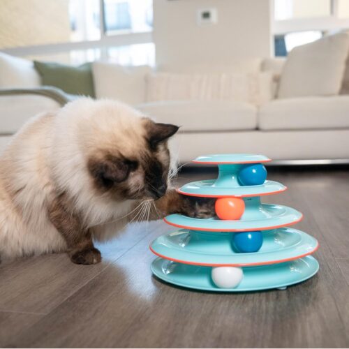 Catstages Chase Meowtain Interactive 4-Tier Cat Track Toy - Image 8