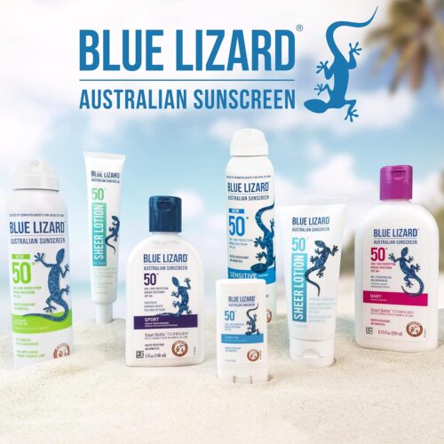 BLUE LIZARD Sensitive Mineral Sunscreen with Zinc Oxide, SPF 50+, Water Resistant, UVA/UVB Protection with Smart Bottle Technology - Fragrance Free, 5 oz - Image 5
