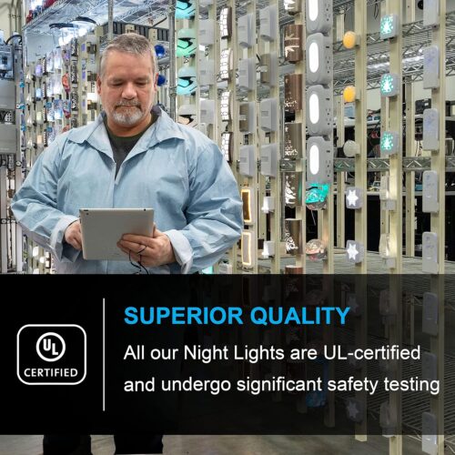 GE LED Night Light, Plug-in, Dusk to Dawn Sensor, Warm White, Ambient Lighting, Ideal Nightlight for Kids, Adults, Bedroom, Bathroom, Nursery, Hallway, Kitchen, 46478, 8 Pack - Image 7