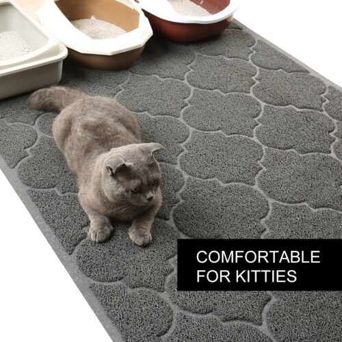 Cat Litter Mat, XL Super Size, Phthalate Free, Easy to Clean, 46x35 Inches, Durable, Soft on Paws, Large Litter Mat. - Image 7
