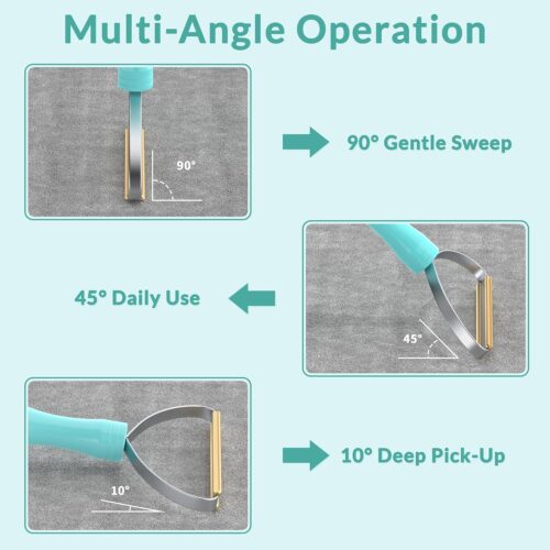 Deep Cleaner Pro Pet Hair Remover-Special Cat Hair Remover Multi Fabric Edge and Carpet Rake Scraper by LINTPLUS-Dog Hair Remover for Rugs,Couch & Pet Towers-Easy to Every Hair! - Image 6